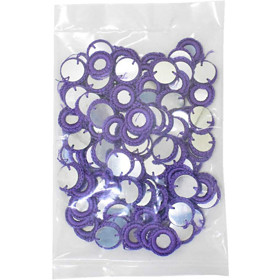 Embroiderymaterial Crochet Rings For Craft, Decoration And Embroidery (20Mm, Ultra Violet, 100 Pieces)