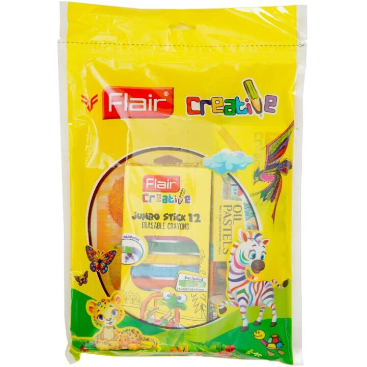 Flair Creative Series Coloring Smart Kit | Combination Smart Kit For Your Creative Need | Non-Toxic & Safe For Childrens | Kids Coloring Set | Stationery Kit Ideal For Gifting | Set Of 1