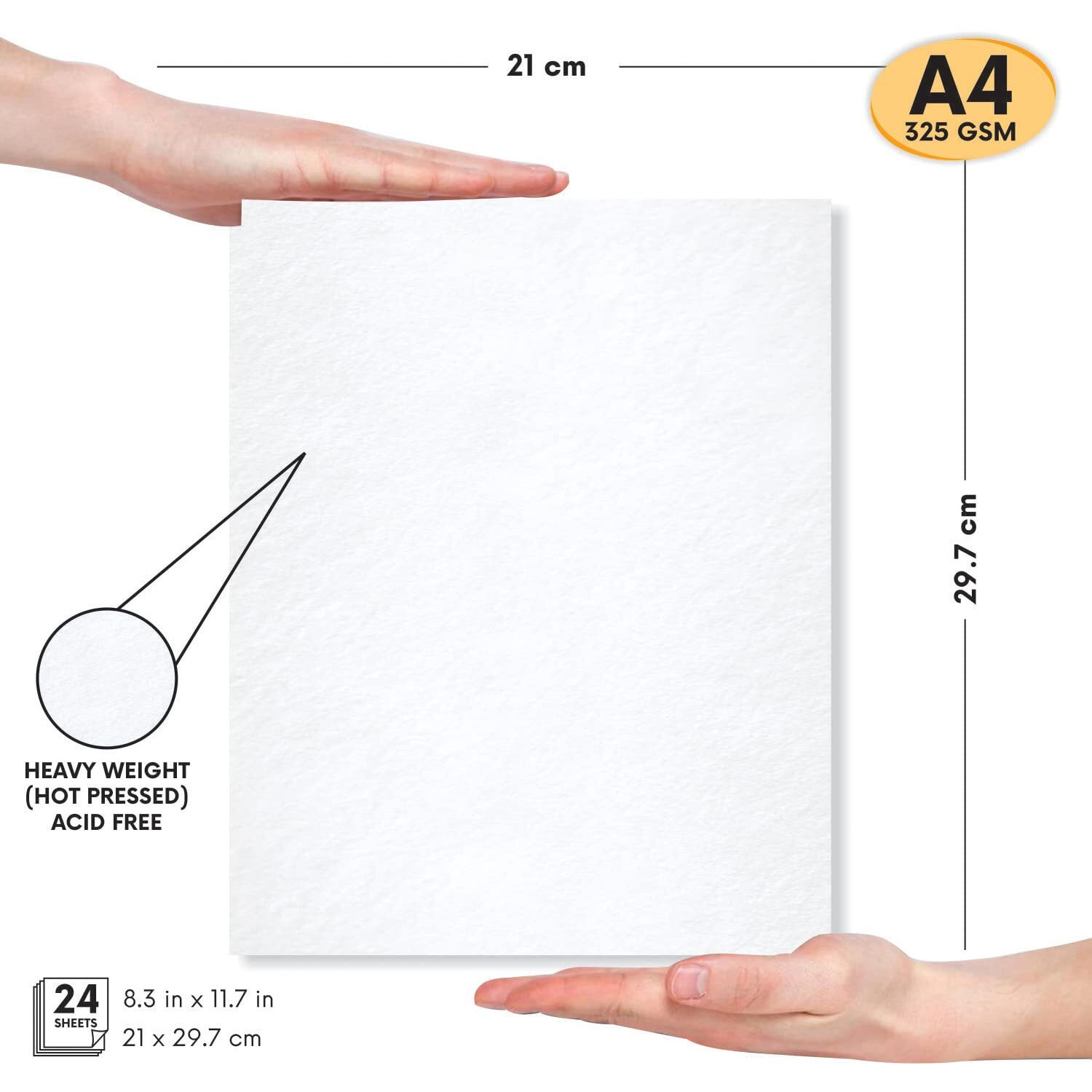 Zen Sangam Artists - Combo Pack Of A3,A4,A5 Heavy Weight Mixed Media Papers - 325 Gsm - Hot Pressed - Smooth Texture Surface - For Heavy-Body Paints, Calligraphy And Brush Pen Lettering