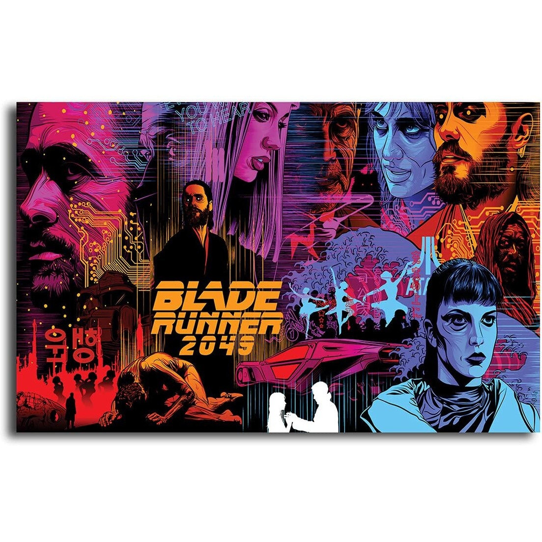 Pixelartz Wall Poster - Blade Runner 2049 - Characters Art Poster