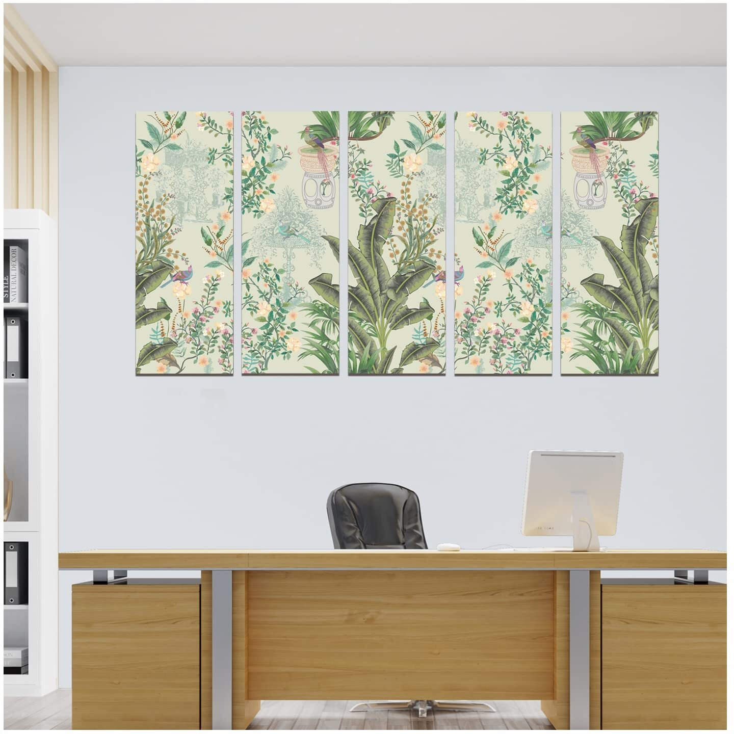 Printelligent Panoramic Nature Art - Large Abstract Landscape Painting On Canvas For Living Room, Bedroom, And Office Walls - 27 X 50 Inches D39 (F)