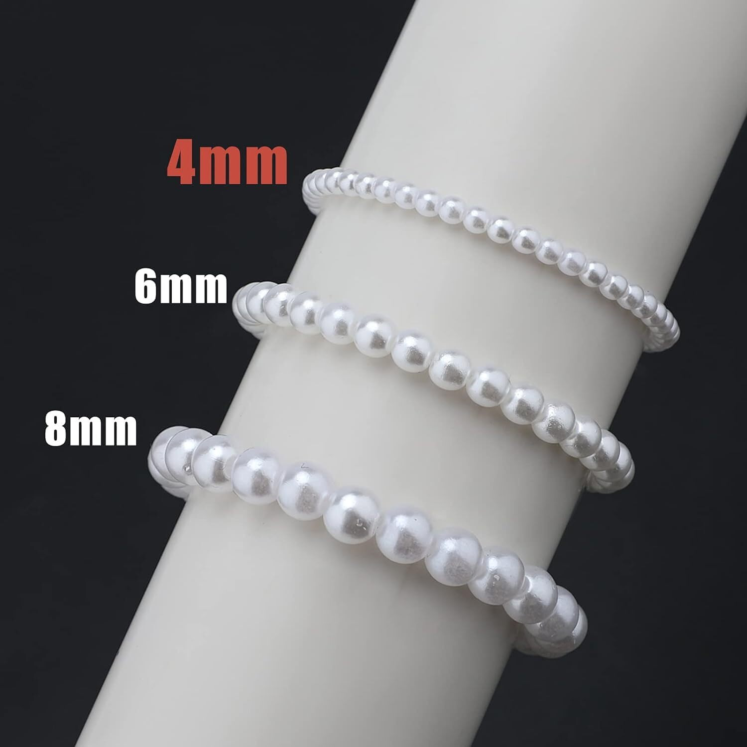 Satyam Kraft White Artificial Moti Beads (4Mm)  1200 Pieces Pearl Beads For Diy Jewelry Making, Beading, Crafting, Scrapbooking & Embroidery  Perfect For Valentine's Day Jewelry, Gifts & Craft Projects