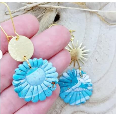 Dhanishtha | Polymer Clay Cutter | Clay Cutters Tool | Flowers | Clay Earing Cutter Earring Jewellery Making Clay Tools Pottery | Color May Vary| Set Of 4 Pieces |