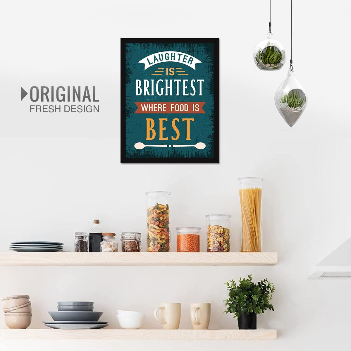Chaka Chaundh - Restaurant Quotes Wall Frame - Kitchen Quotes - Quotes Frame For Dining Table, Area, Room & Hall Hostel, Hotel, Mess, Bakery And Cookery Cafe. - (14 X 11 Inches)