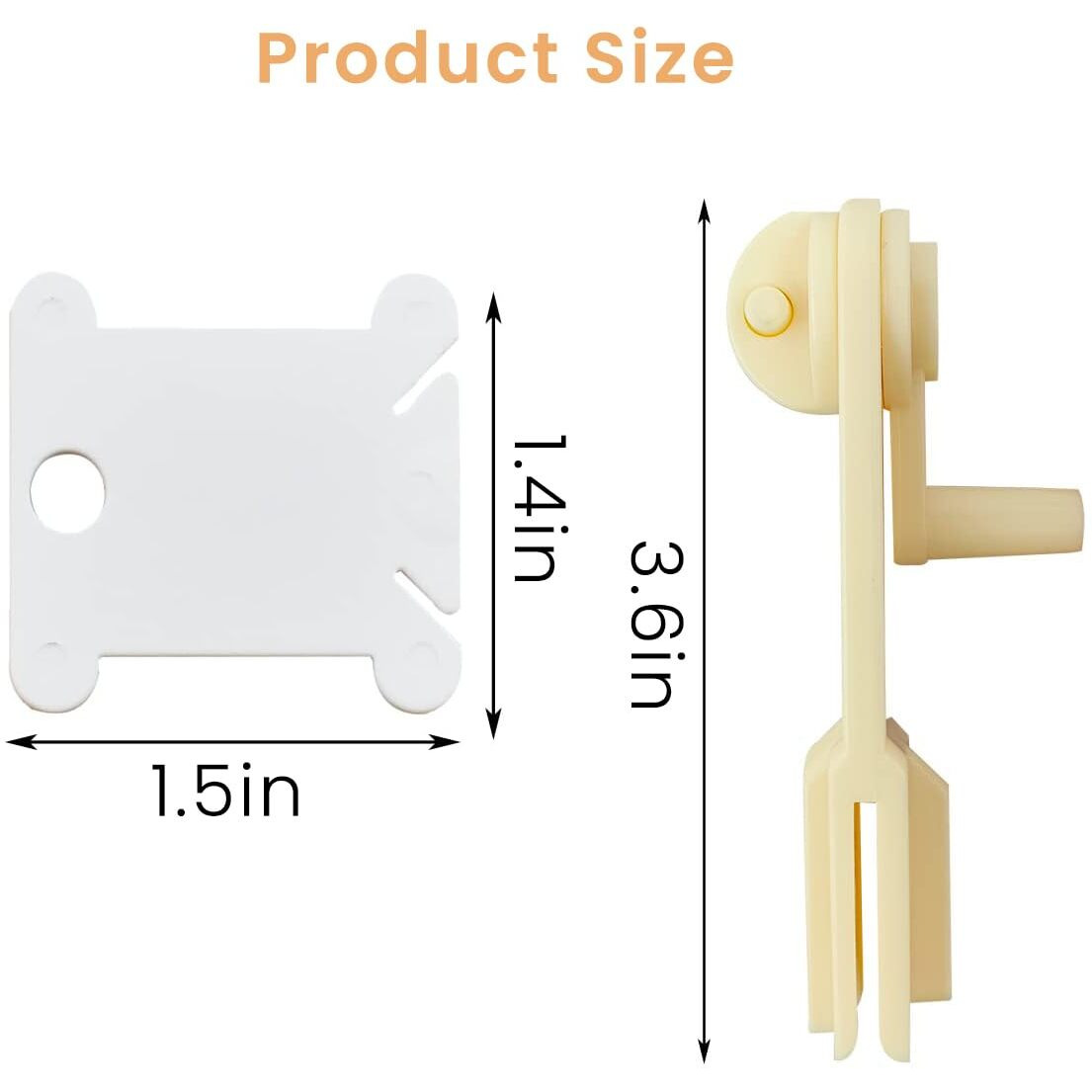 Hasthip 100 Pcs Plastic Thread Bobbins Holder With Efficient Bobbin Winder, Cross Stitch & Embroidery Thread Yarn Organizer, 1.57'' Plastic Bobbins Yarn Thread Bobbins For Sewing And Embroidery