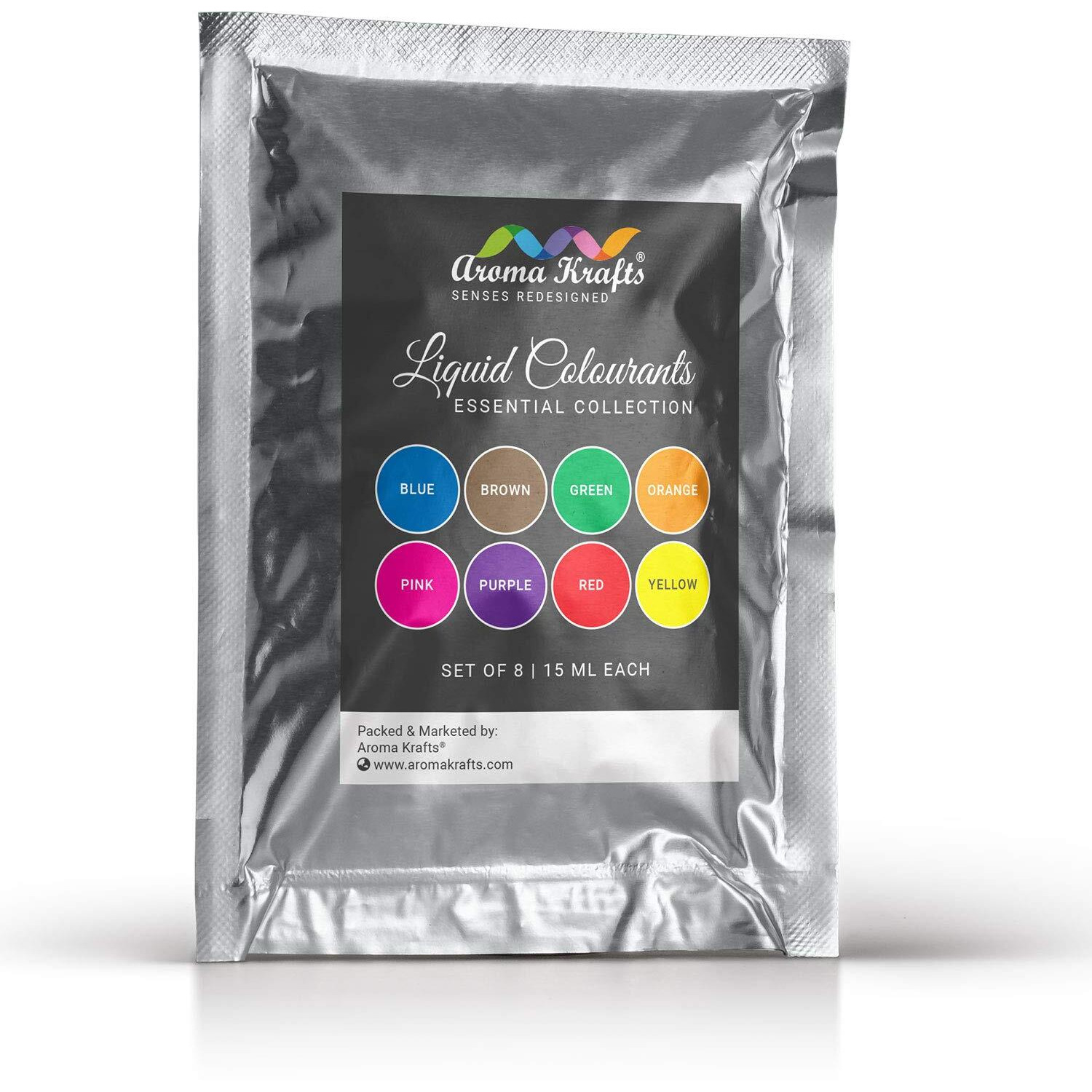 Aromakrafts Diy Liquid Soap Making Colours For Melt & Pour Soaps - Set Of 8 (15 Ml Each)