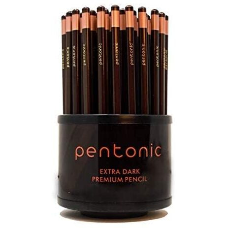 Pentonic Extra Dark Graphite Pencil Tumbler Pack | Hb2 Lead | Set Of 50 Pcs