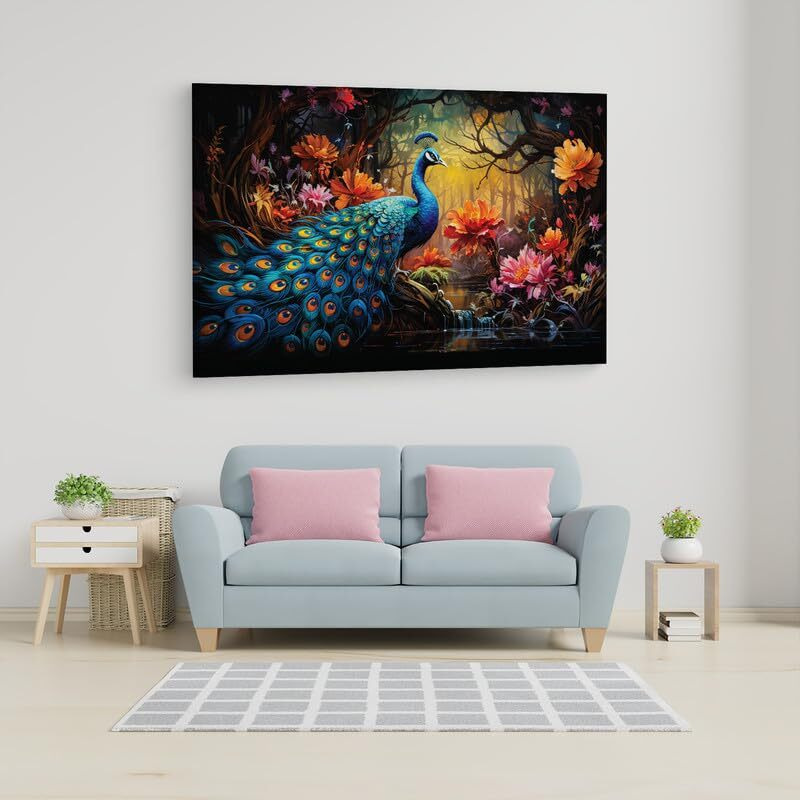 Truecanvas 16 X 24 Inch, Pine Wood Framed Canvas Paintings For Home Decor, Ready To Wall Hanging, Premium Painting For | Bedroom, Living Room, Office Wall Decoration | Wall Art Painting, Ct2676