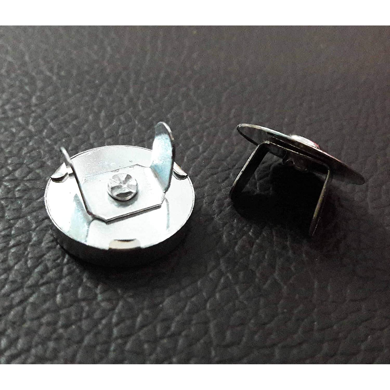 Prokart Magnet Button, Clasps, Snaps, Fasteners For Purse, Bags, Clothes And Diy Works Size 18X18Mm Approx-10 Pcs (Pairs) With Washers