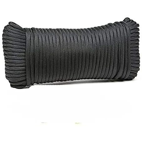 Add Gear 7 Strand Military Grade 100% Nylon 4Mm Diameter Parachute Paracord Rope - Black
