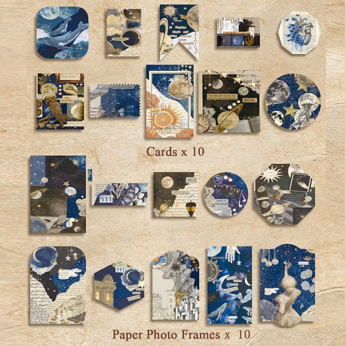Lanloy A6 Grid Notebook Paper Vintage Aesthetic Scrapbook Kit, Attractive Cover Designs Supplies Kit With Bullet Junk Journal, Stationery Journaling Gift For Girl (Butterfly Scrapbook)
