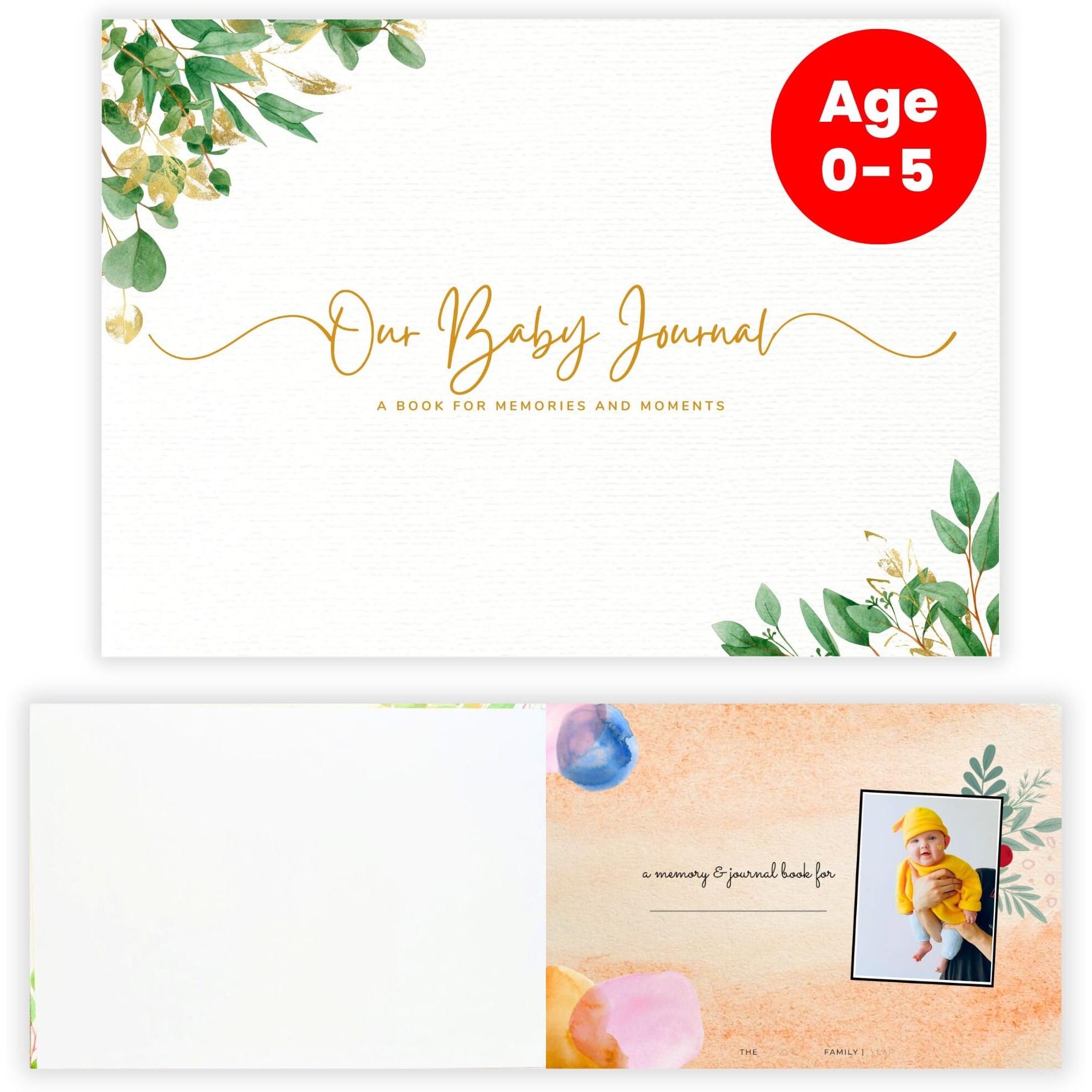 Baby Record Book (Baby Memory Book Journal) - A Premium Milestone Album For 0-5-Year Baby Girl/Boy | 98 Pages | Best Gift For Pregnancy, Shower Party, New Born & New Parents [With Pocket]