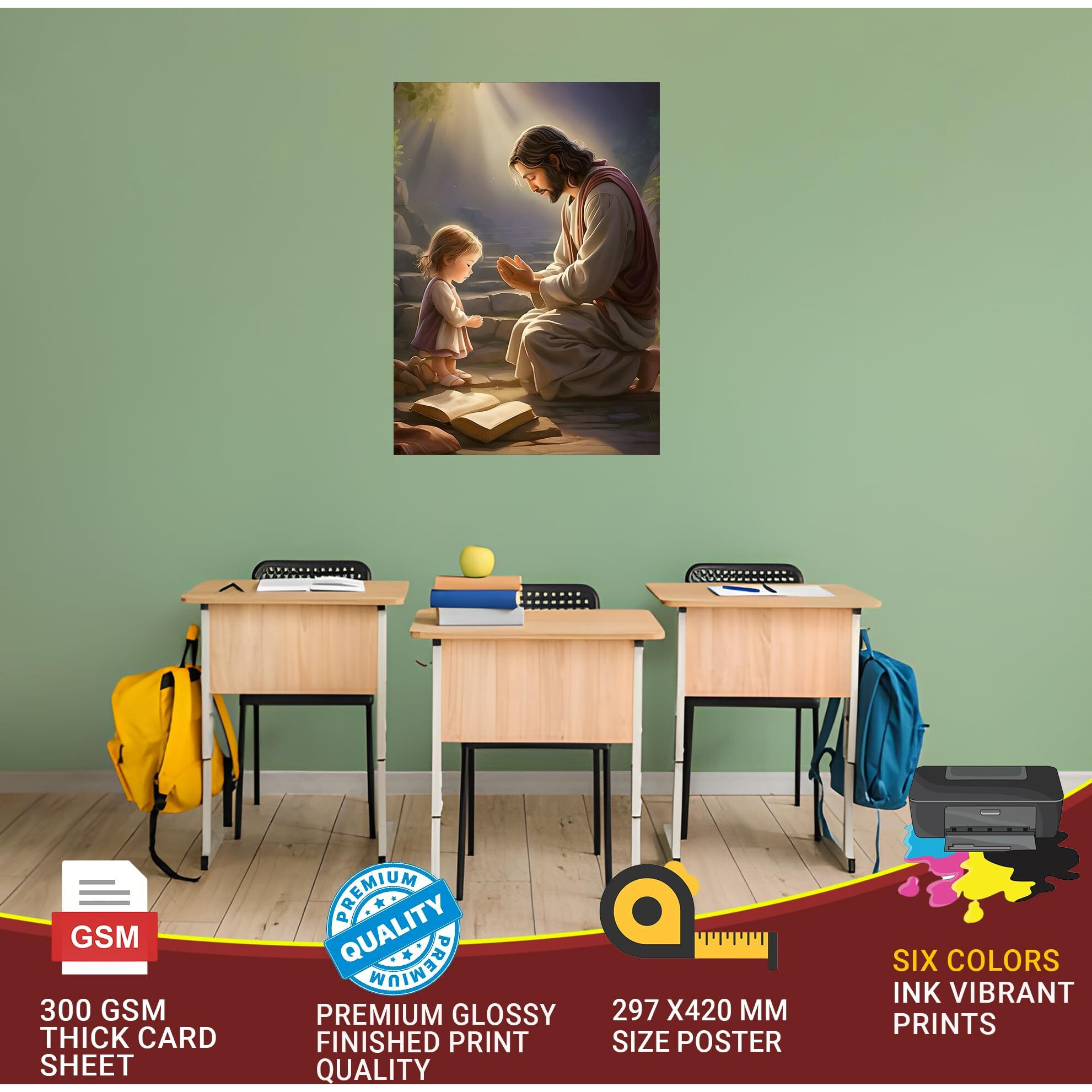 Jesus Poster | Jesus Stickers | Jesus Christ Poster | Jesus Posters For Wall | Jesus Wall Sticker | Jesus Verse Posters | Jesus Posters For Living Room Decoration