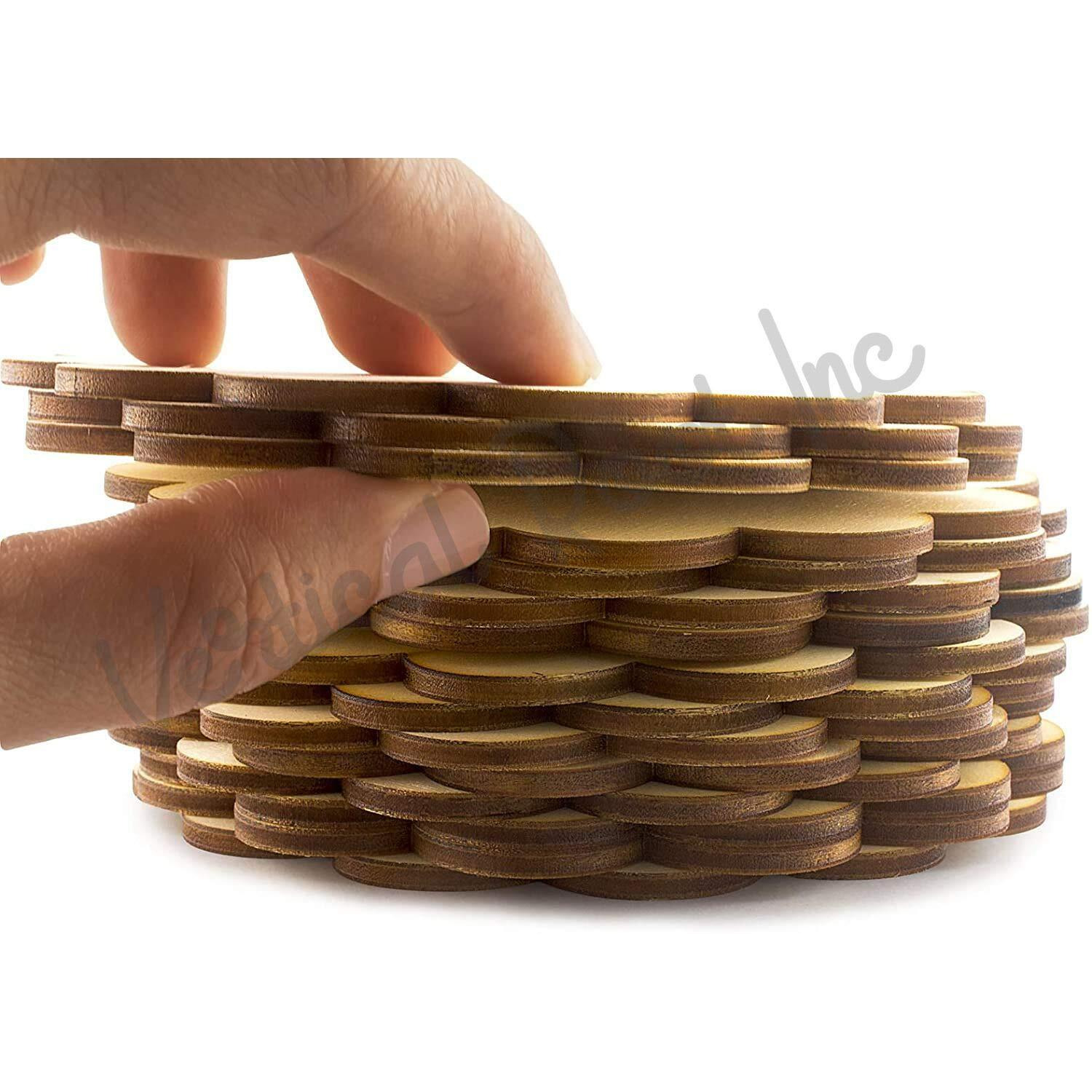 Vertical Root Inc Pack Of 12 Scallop Mdf Coaster Unfinished Wood Pieces Blank Plaque For Diy Craft Pyrography Projects Games Scrapbooking Building Model Engraving Painting Size 95Mm*95Mm