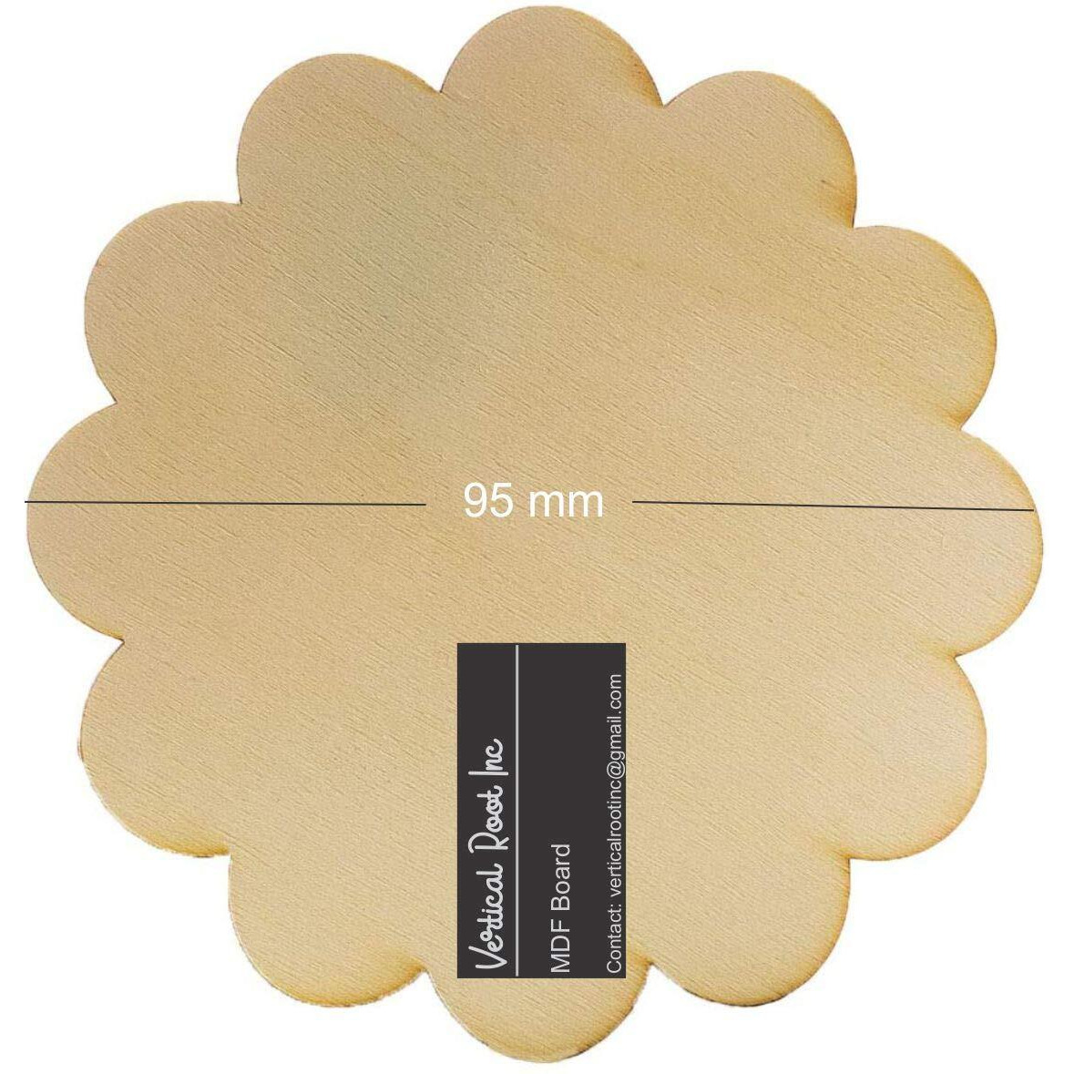 Vertical Root Inc Pack Of 12 Scallop Mdf Coaster Unfinished Wood Pieces Blank Plaque For Diy Craft Pyrography Projects Games Scrapbooking Building Model Engraving Painting Size 95Mm*95Mm