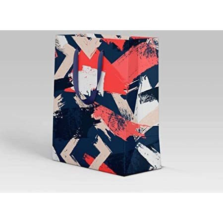 Acl Creations Daring Strokes Gift Bag Or Fashion Bags For Diwali Gifting, Birthday Gifts, Marriage Gifting, Christmas Gifts, Baby Showers & Shopping.(Pack Of 10 Paper Bags)