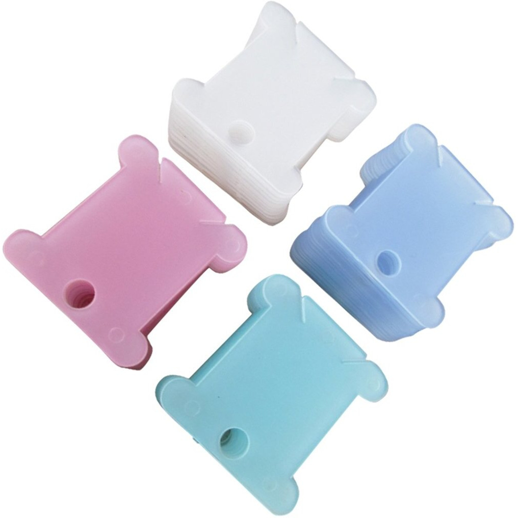 Street27 Plastic Thread Bobbins Holder For Cross Stitch Embroidery Winding Board Pack Of 100