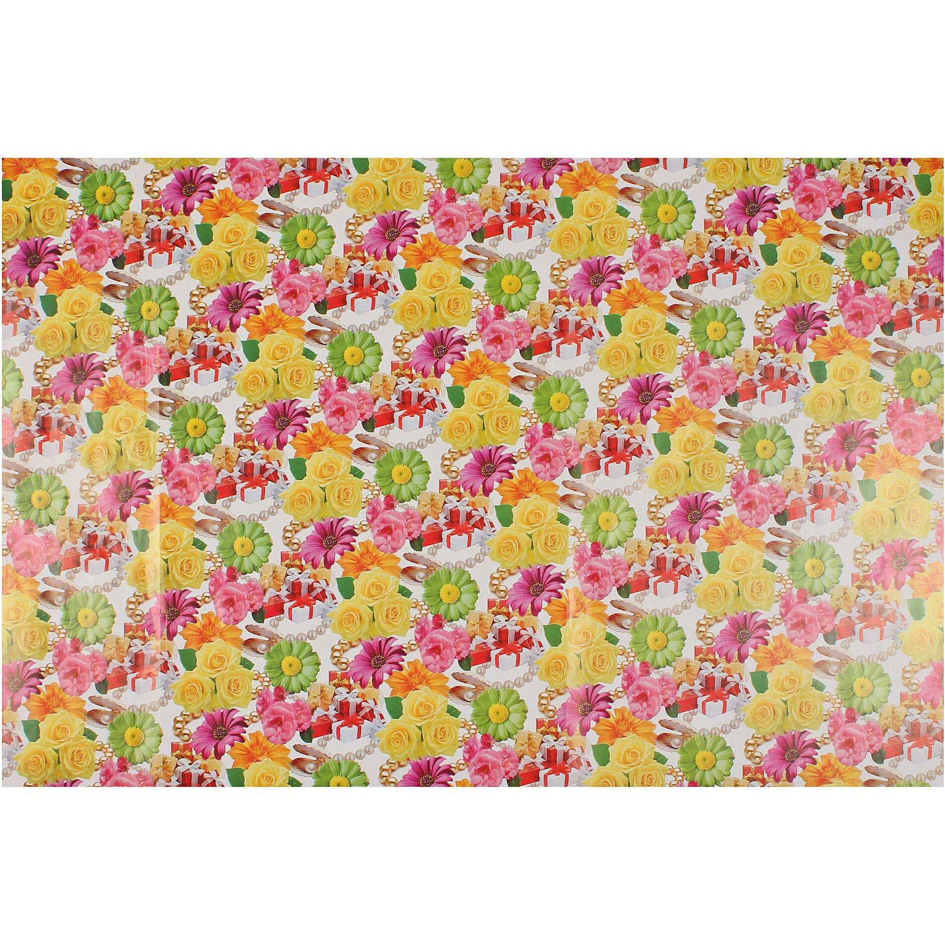 Snow Crafts Gift Wrapping Paper Mix Flowers For Packaging, Birthday Gifts, Diwali Decoration, Kids Project Work (Size-18Inch X 27Inch) (5 Sheets)