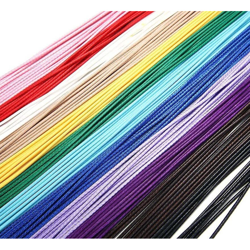 Diy Crafts 5 Pcs, Mix, Tibetan Pendant + Waxed Necklace Cord Bulk For Jewelry Making,Necklace Rope String With Clasp For Diy Bracelet Pendant, Multicolor (5 Pcs, Mix)