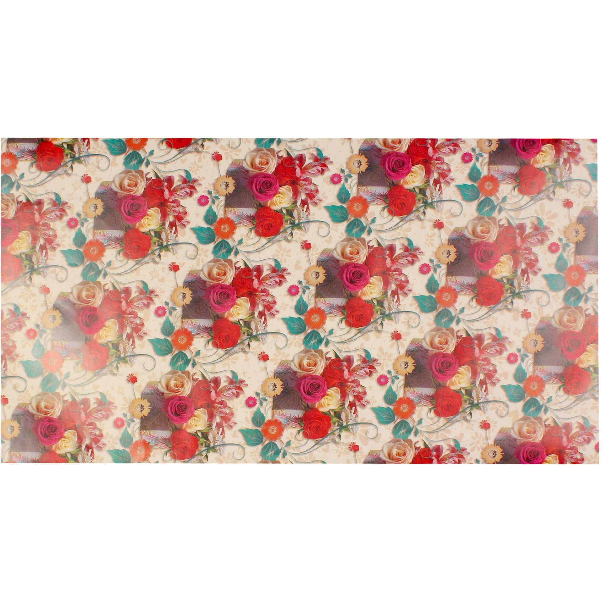 Snow Crafts Flowers Gift Wrapping Paper For Packaging, Birthday Gifts, Diwali Decoration, Kids Project Work (Size-18Inch X 27Inch) (Pack Of 10 Sheets)