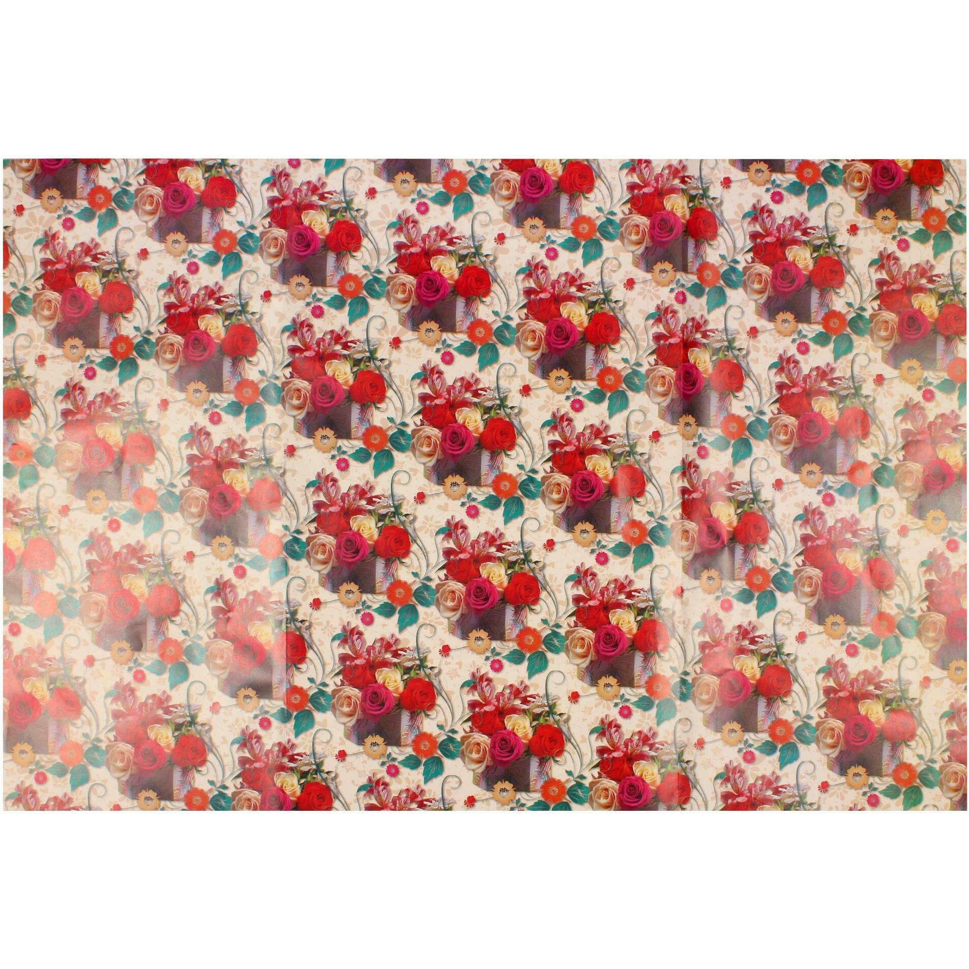 Snow Crafts Flowers Gift Wrapping Paper For Packaging, Birthday Gifts, Diwali Decoration, Kids Project Work (Size-18Inch X 27Inch) (Pack Of 10 Sheets)