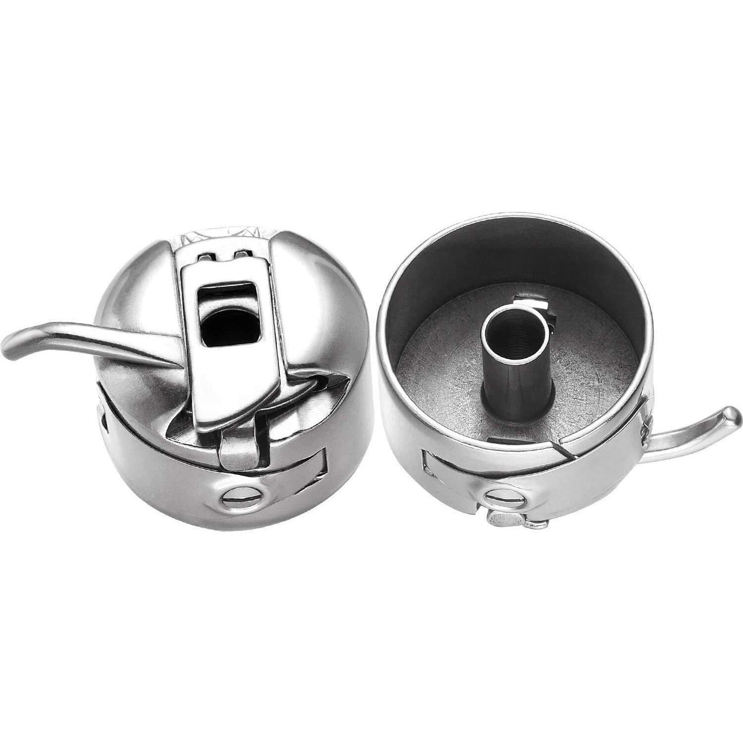 On Blow Combo Pack Of 25 Metal Sewing Silver Bobbins And 2 Bobbin Holders For Household Sewing Machine Accessories