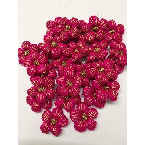 Eerafashionicing Hand Made Crochet Flowers (Pink And Antique Colour) -15 Pieces