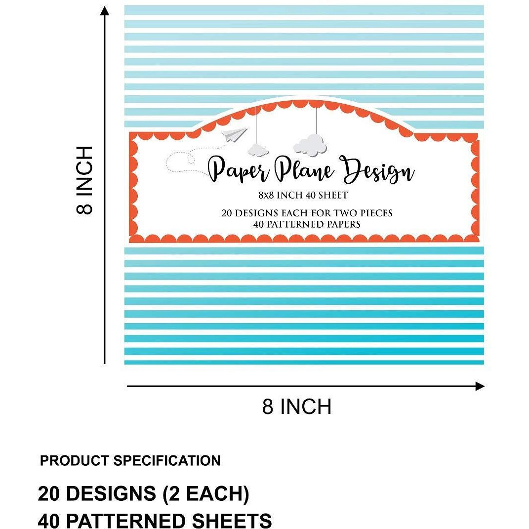 Printelligent Multiple Pattern Art And Craft Sheets For Decoration And Gift Wrapping (Pack Of 40 Sheets