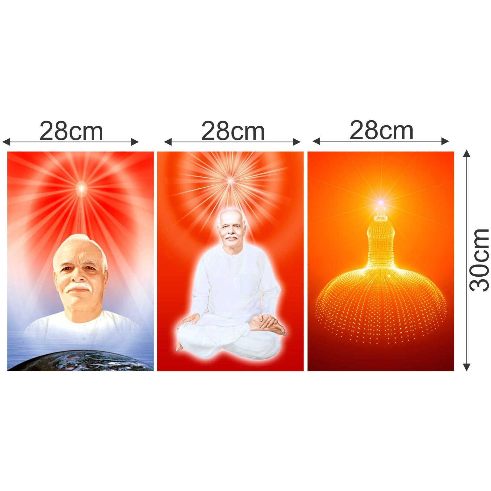 Sticker Yard Brahmakumaris Shiv Baba Poster Decor Kids Room Decor, Hall Decor, Kitchen Decor, Living Room Decor,Bedroom Decor Vinyl Wall Sticker,Multicolor (Standard Size -96X30Cm)