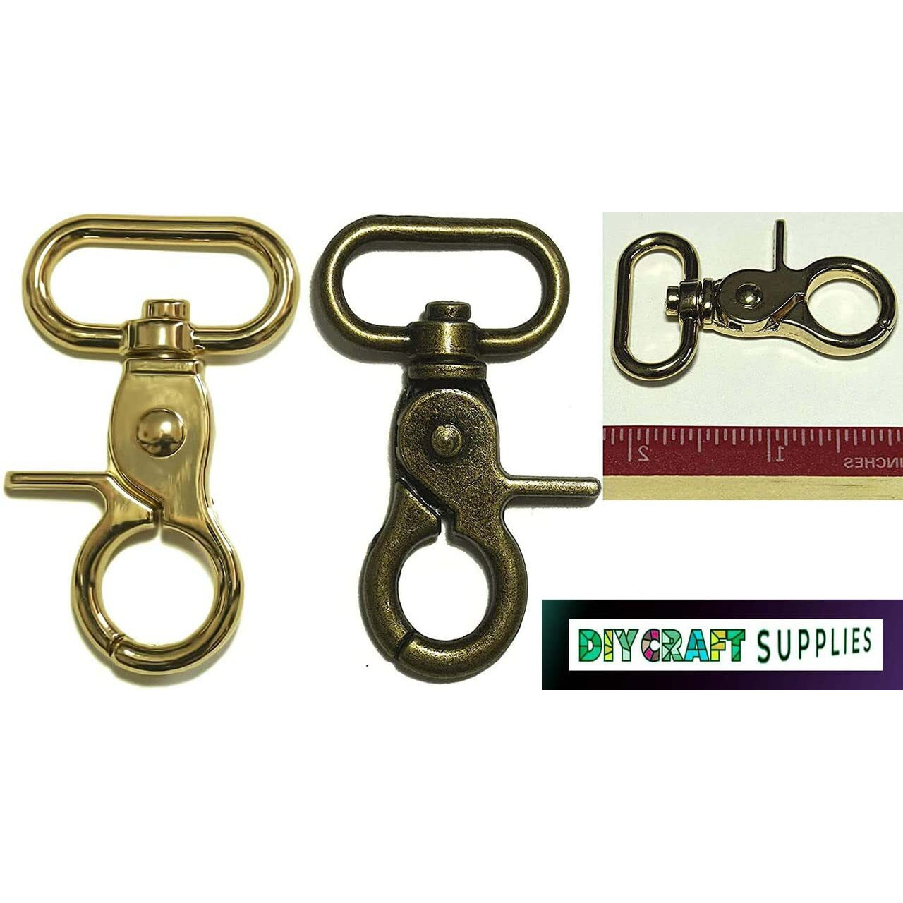 Diy Crafts Pack 5 Pcs, Bronze, 1 Inch Inside Diameter D-Ring Lobster Clasp Claw Swivel Lobster Snap Clasp Hook For Diy Craf (Pack 5 Pcs, Bronze)