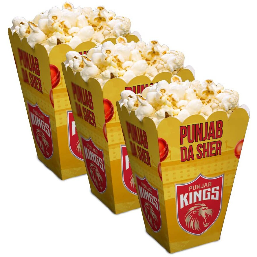 Festiko Team Pk Popcorn Boxes (Set Of 30 Pcs), Ipl Theme Popcorn Boxes, Cricket Party Props, Ipl Cricket Party Supplies