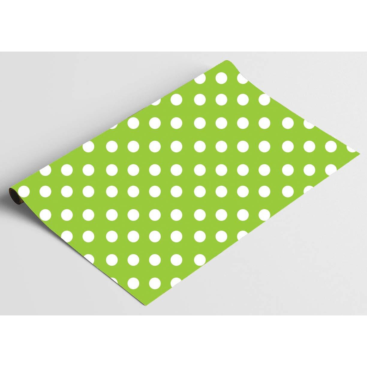 Accuprints Gift Wrapping Paper Pack Of 5|Design Green Polka Dot |Size 20 X 30 Inch