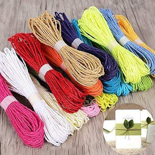 Amigozz 10 Meter(12Pcs) Colourful Diy Paper Rope Threads For Various Art And Craft Projects And Decoration