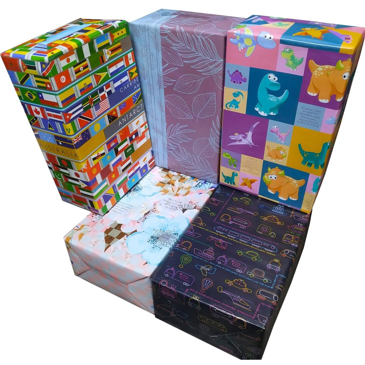 Evince - Thoughtful Presentations 10 Various Gift Wrapping Paper | All Occasions | Birthday Baby Shower Anniversary Diwali Christmas Halloween Gifts