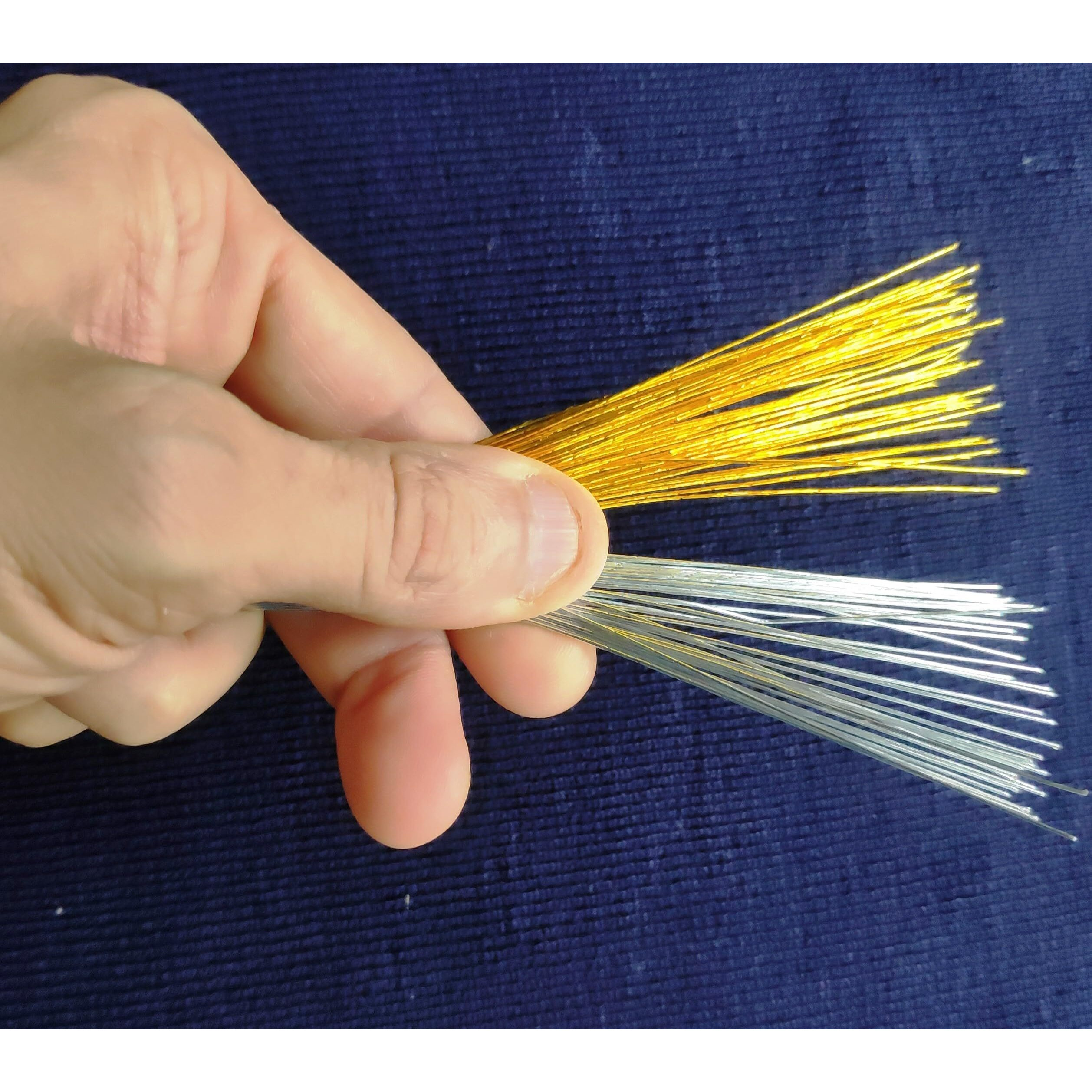 Get-Set-Go 100Pcs (Gold & Silver) Flexible Metal Wire/Craft Wire (Easy To Cut) For Flower Making, Jewelry Making, Arts & Crafts. 25 Inch Appox Length (100)