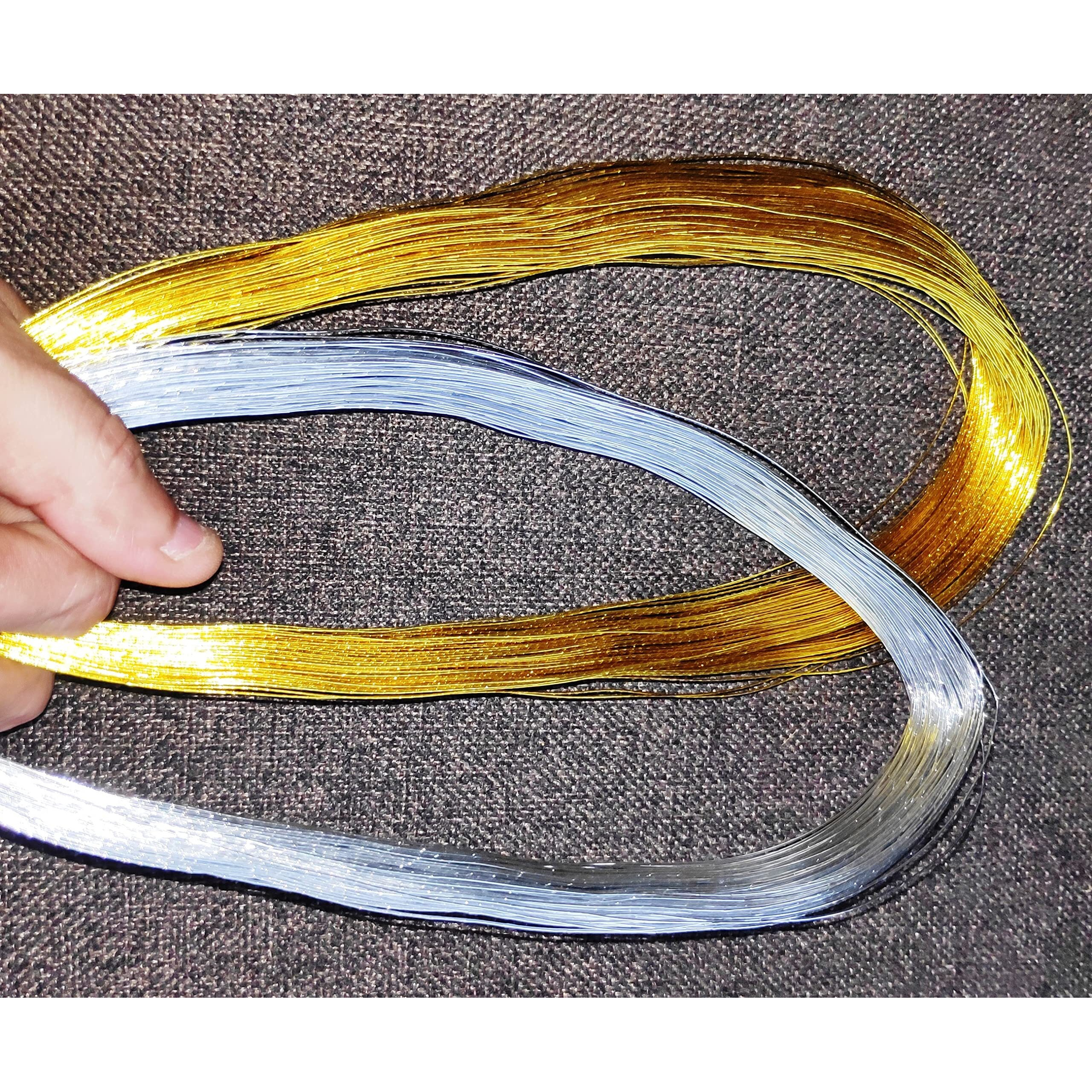 Get-Set-Go 100Pcs (Gold & Silver) Flexible Metal Wire/Craft Wire (Easy To Cut) For Flower Making, Jewelry Making, Arts & Crafts. 25 Inch Appox Length (100)