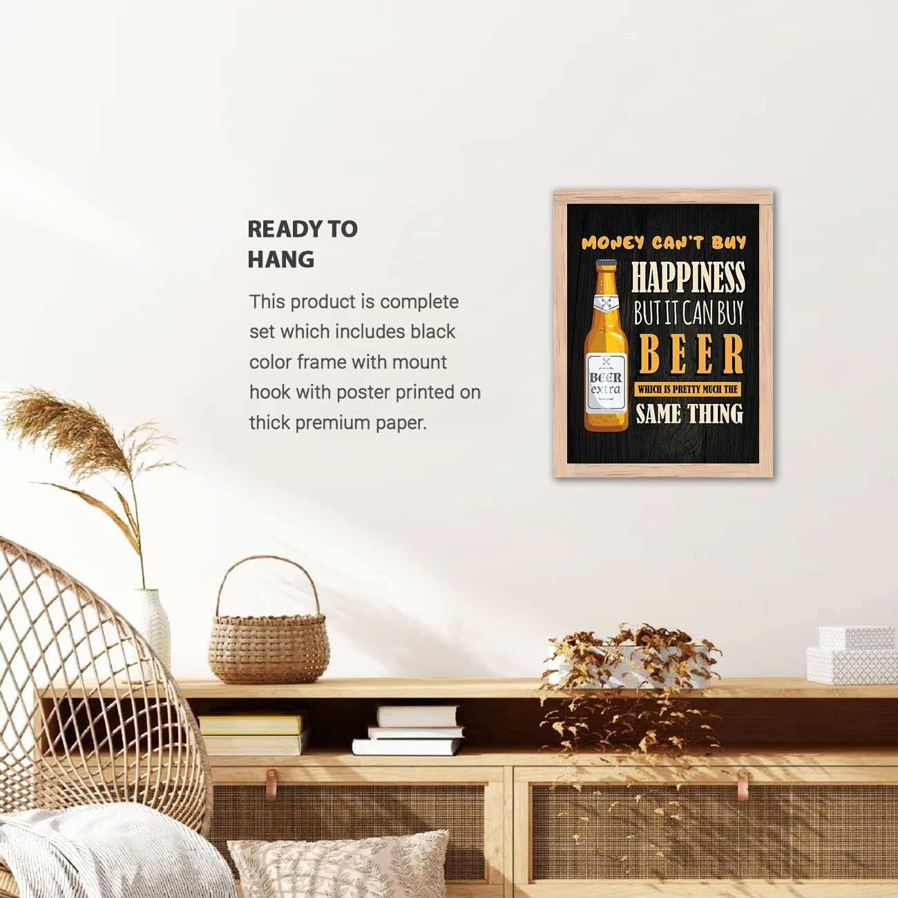 Kalit Kala Decor- Cooking Quotes Kitchen Wall Posters With Frame (11X14 Inch, Brown) Sin001 (G)