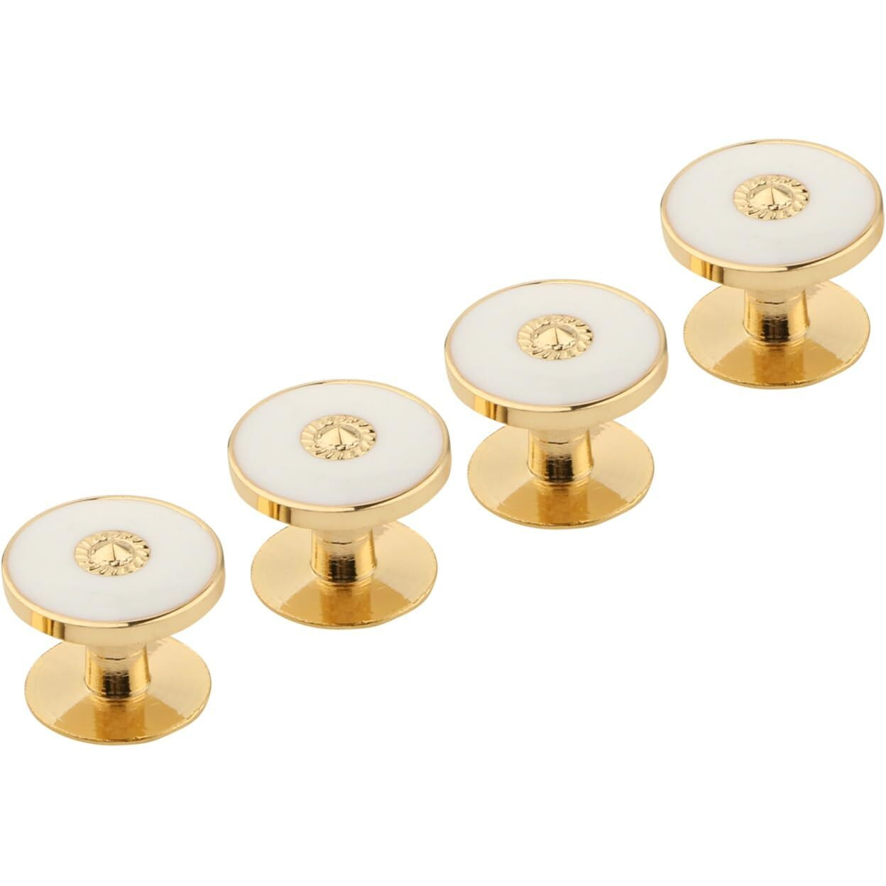 Tripin Brass White Golden Kurta Buttons - Elegant And Versatile Buttons For Men And Women's Ethnic Attire