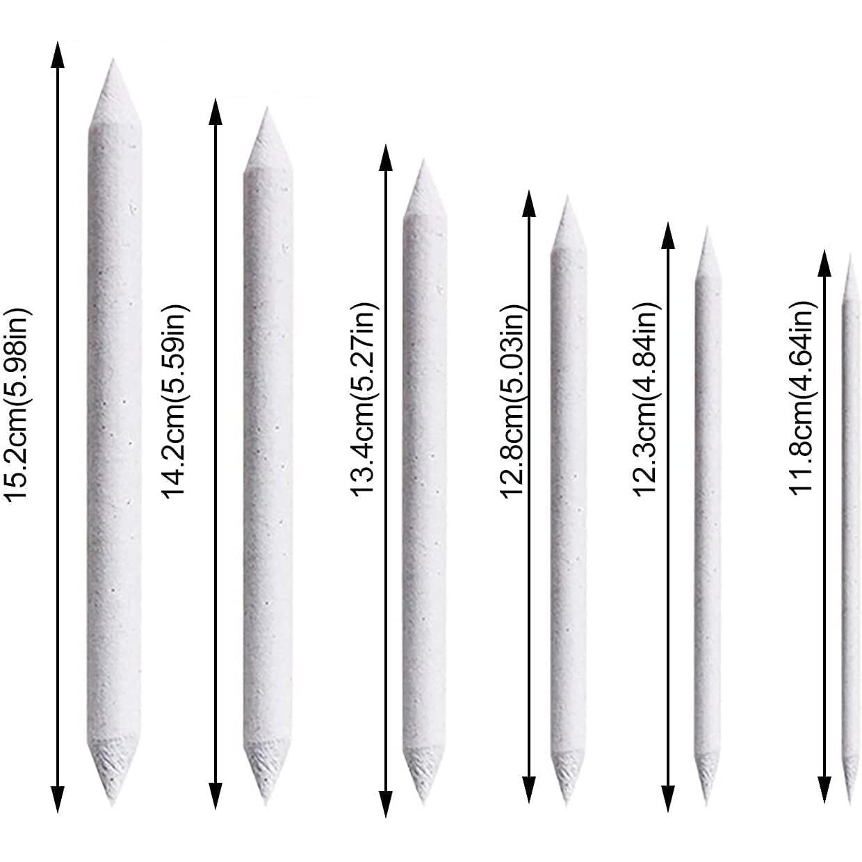 Aminit 6 Pcs Blending Stumps And Tortillions Paper Art Blenders For Student Artist Charcoal Sketch Drawing Tools