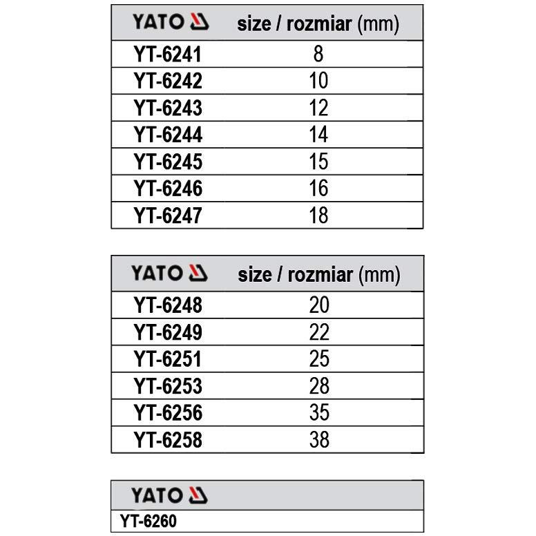 Yato 8Mm Crv60 Flat Edge Chisel With Wooden Handle | 58-50 Hrc | Metal Clamp | Cutting | Punching
