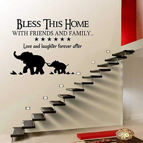 Kreepo Bless This Home Wall Dcor Sticker Stair Sticker Stairway Decals Attrective Vinyl Stickers