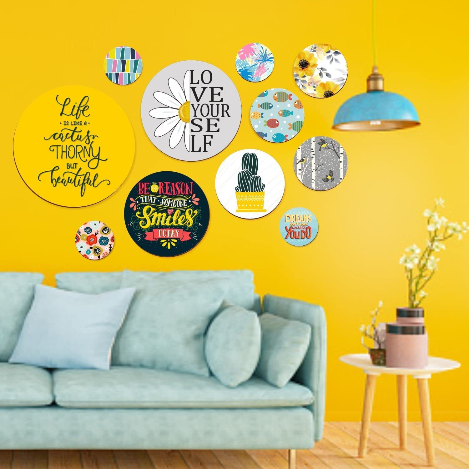 Printelligent Wall Art Vintage Wooden Wall Hanging Home Decor Items. (Art) (Style-C)