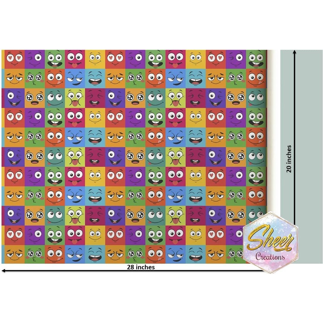 Acl Studios Quirky Emotions Gift Wrapping Craft Paper (Pack Of 10)