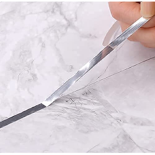 Anoxa R Mildewproof Gap Sealing Tape Self Adhesive Waterproof Silver Tile Tape Strip For Floor, Tile, Wall Pvc Foil Floor Covering Decorative Sticker (Silver, 50M * 1Cm) Brand Cassarina