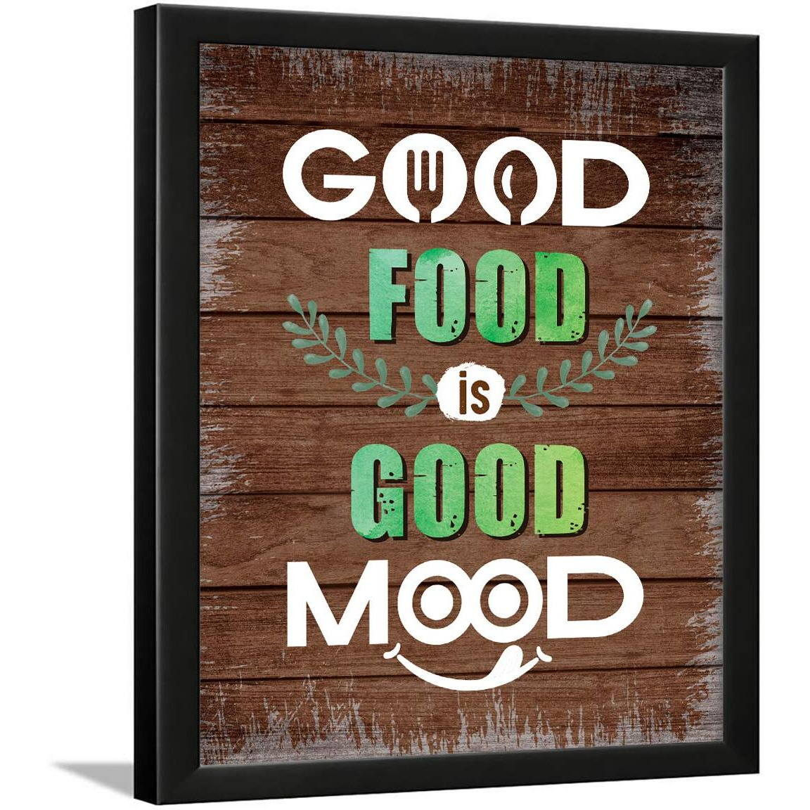 Chaka Chaundh - Restaurant Quotes Wall Frames - Dining Quotes Frame - Kitchen Quotes Framed Posters - Dining Table Quotes Frames For Room & Hall - (14 X 11 Inches) (Kitchen Good Food Vintage)