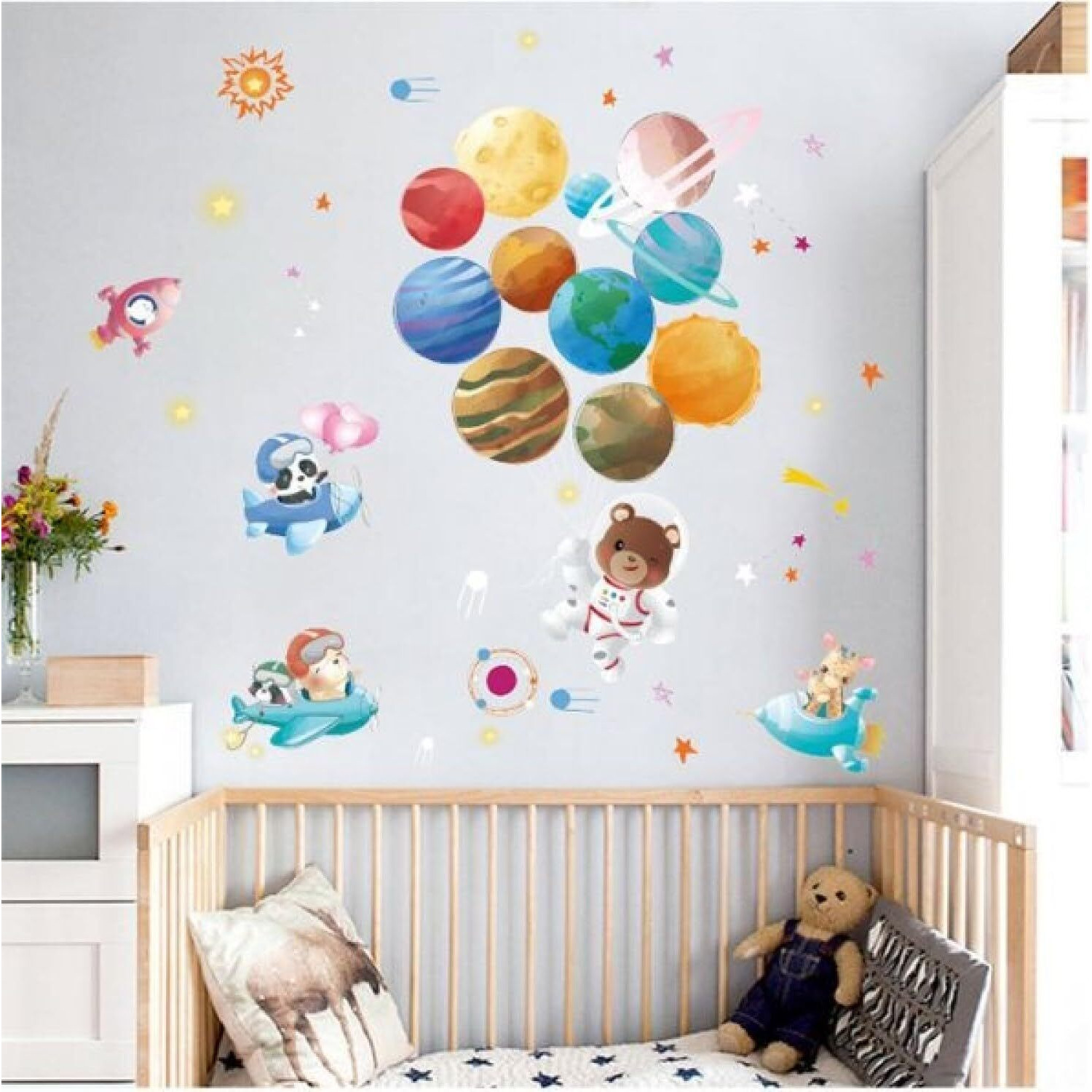 Indian Royals Animal Planet Space Cartoon Kids Self Adhesive Home Dcor Wall Sticker (60 Cm X 90 Cm)