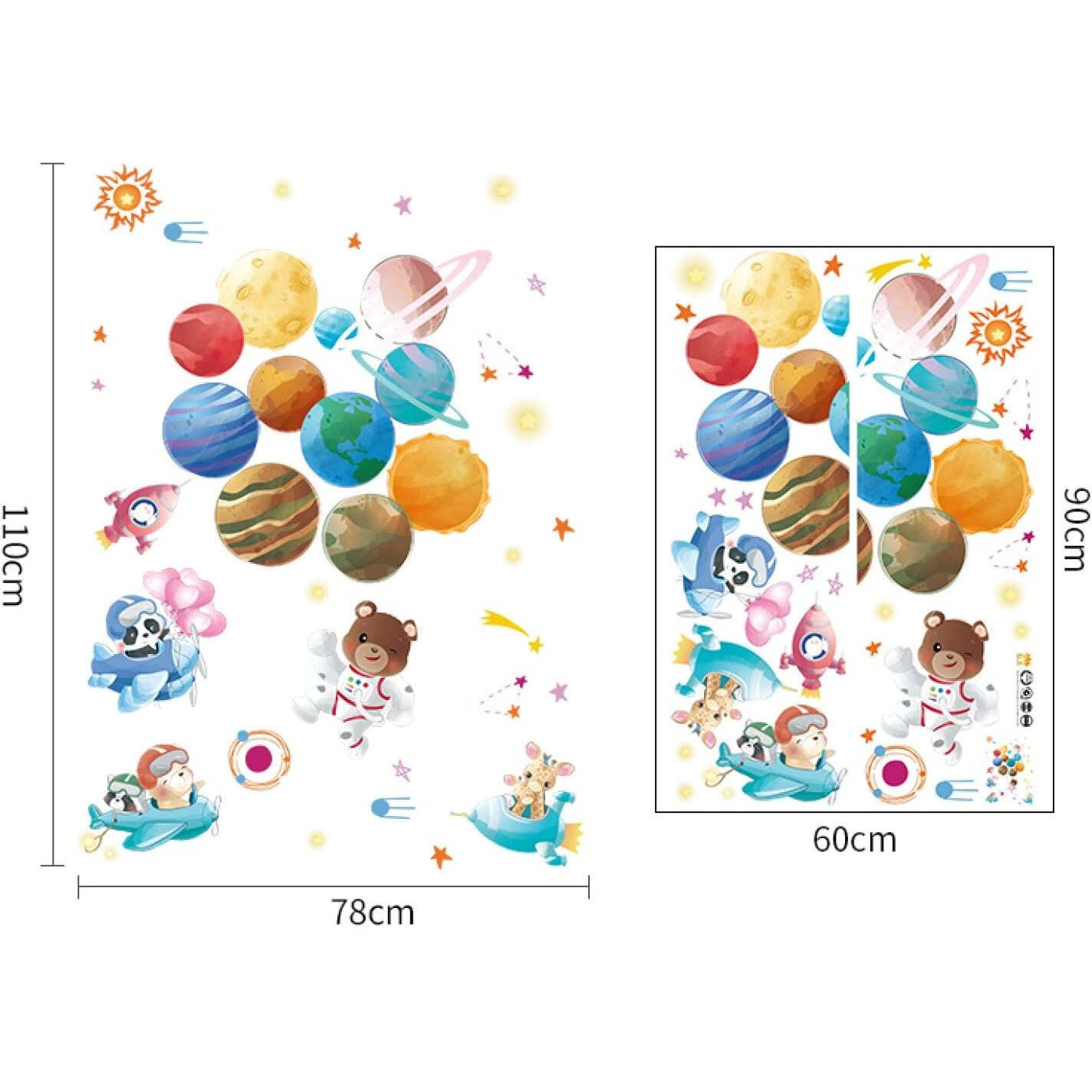 Indian Royals Animal Planet Space Cartoon Kids Self Adhesive Home Dcor Wall Sticker (60 Cm X 90 Cm)