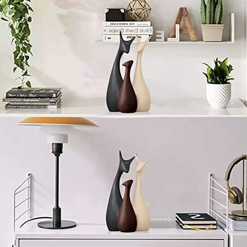 The Bright Storey  Deer Family Of 3 Ceramic Decoration Crafts, Suitable For The Decoration Of The Living Room, Study, Tv Cabinet, Wine Cabinet