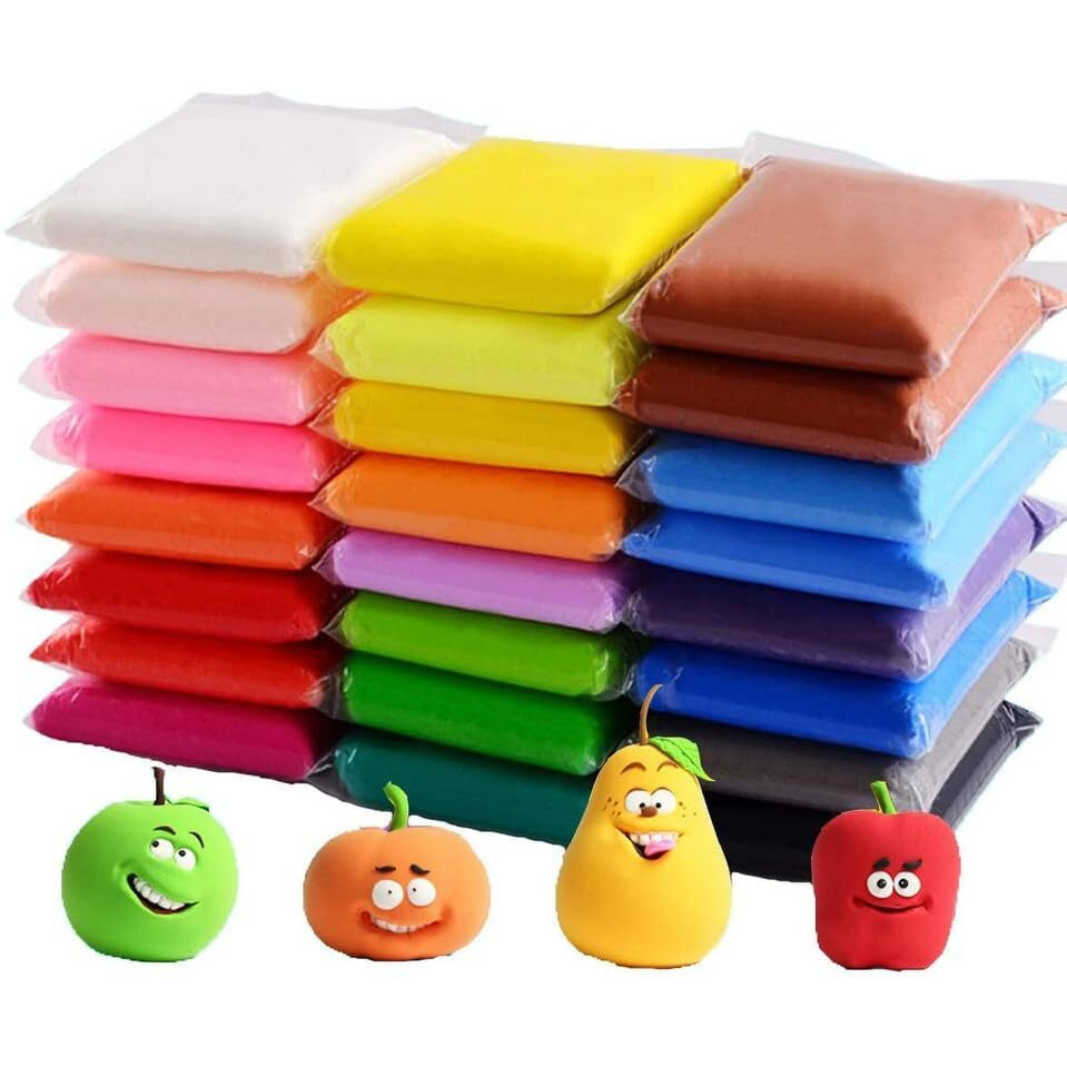 Eclet (Pack Of 12) Air Dry Clay, Colorful Children Soft Clay, Creative Art Crafts, Gifts For Kids-Multi Color. Non-Toxic Modeling Magic Fluffy Foam Bouncing Clay Putty Kit For Kids With Tools .67