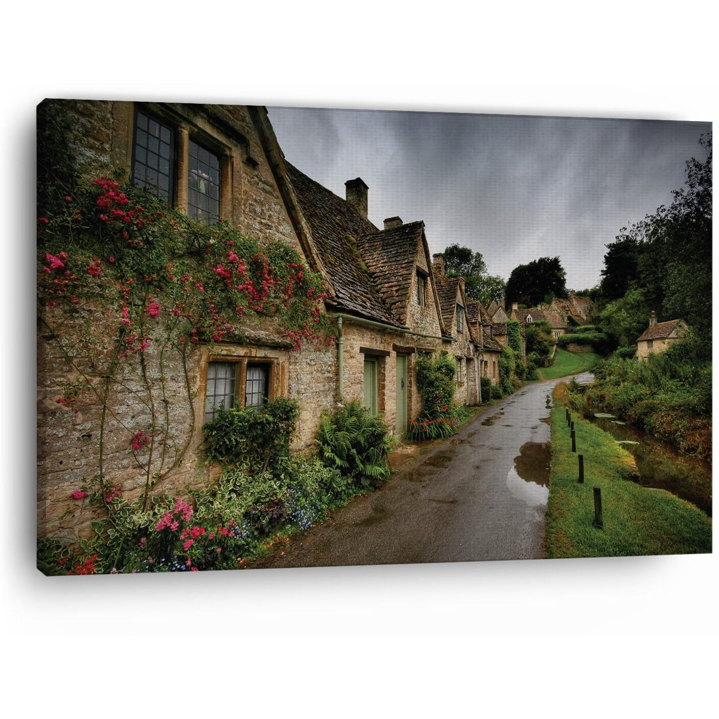 Truecanvas Bibury, Wooden Framed Canvas Paintings For Home Decor | Bedroom, Living Room,Wall Decoration | Wall Art Painting, Ct0297, Size 16 X 24 In
